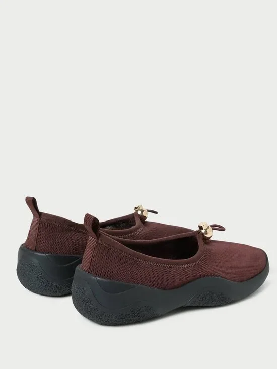 NEW Loeffler Randall Raina Dark Brown Mesh Flats - Picture 4 of 5